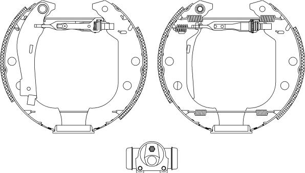 HELLA PAGID 8DB 355 004-591 - Brake Shoe Set autospares.lv