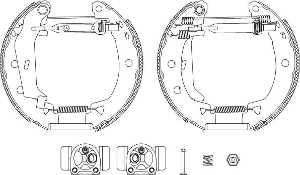 HELLA PAGID 8DB 355 004-011 - Brake Shoe Set autospares.lv