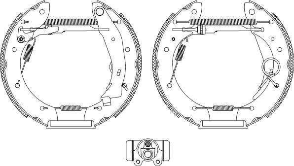 HELLA PAGID 8DB 355 004-351 - Brake Shoe Set autospares.lv