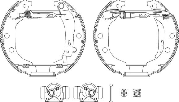 HELLA PAGID 8DB 355 004-371 - Brake Shoe Set autospares.lv