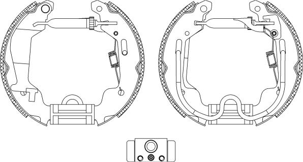 HELLA PAGID 8DB 355 004-781 - Brake Shoe Set autospares.lv