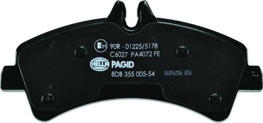 HELLA PAGID 8DB 355 005-541 - Brake Pad Set, disc brake autospares.lv