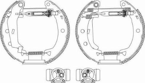 HELLA PAGID 8DB355005151 - Brake Shoe Set autospares.lv