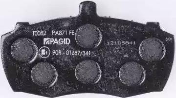 HELLA PAGID 8DB 355 005-851 - Brake Pad Set, disc brake autospares.lv