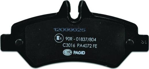 HELLA PAGID 8DB 355 005-351 - Brake Pad Set, disc brake autospares.lv