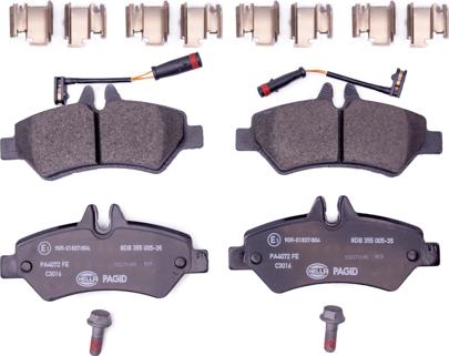 HELLA PAGID 8DB 355 005-351 - Brake Pad Set, disc brake autospares.lv