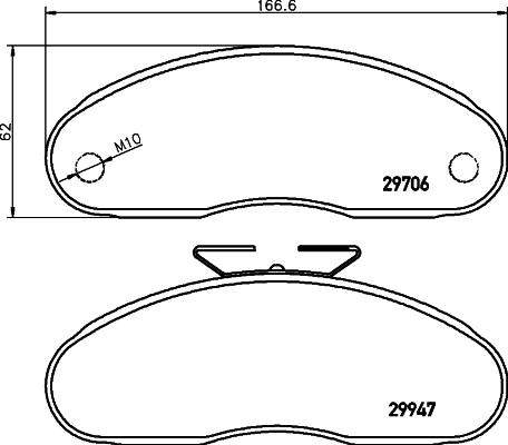 HELLA PAGID 8DB 355 005-321 - Brake Pad Set, disc brake autospares.lv