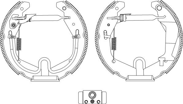 HELLA PAGID 8DB 355 005-271 - Brake Shoe Set autospares.lv