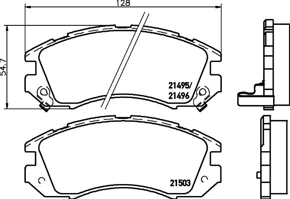 HELLA PAGID 8DB 355 006-461 - Brake Pad Set, disc brake autospares.lv