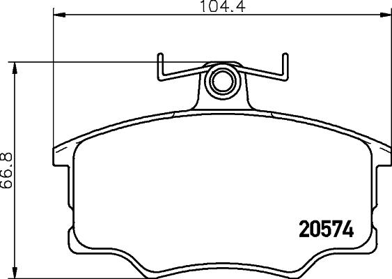 HELLA PAGID 8DB 355 006-021 - Brake Pad Set, disc brake autospares.lv