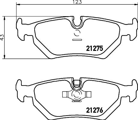 HELLA PAGID 8DB 355 006-841 - Brake Pad Set, disc brake autospares.lv