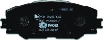 HELLA PAGID 8DB 355 006-871 - Brake Pad Set, disc brake autospares.lv