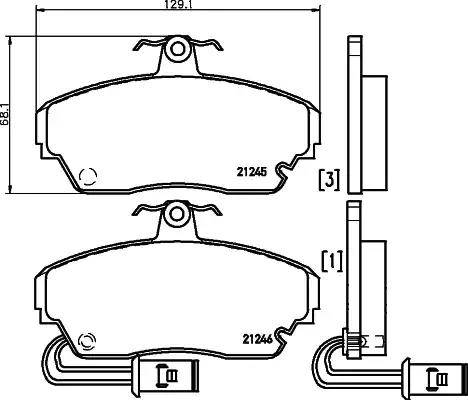 HELLA PAGID 8DB 355 006-291 - Brake Pad Set, disc brake autospares.lv