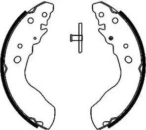 HELLA PAGID 8DB355001-931 - Brake Shoe Set autospares.lv