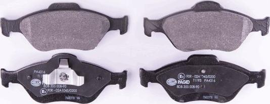 HELLA PAGID 8DB 355 008-901 - Brake Pad Set, disc brake autospares.lv