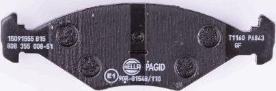 HELLA PAGID 8DB 355 008-511 - Brake Pad Set, disc brake autospares.lv