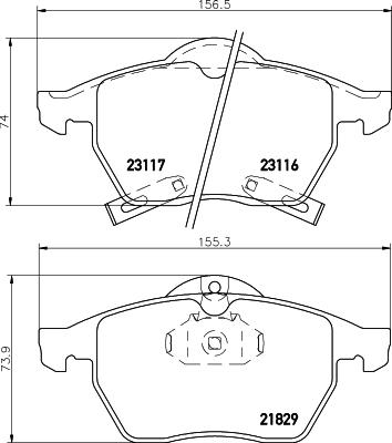 HELLA PAGID 8DB 355 008-041 - Brake Pad Set, disc brake autospares.lv