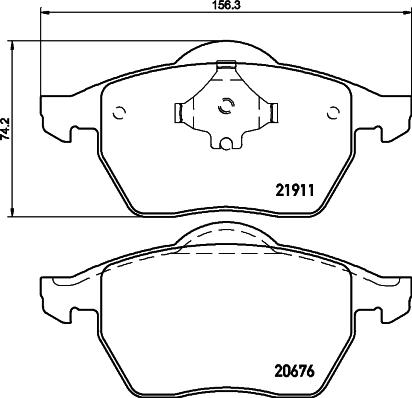 HELLA PAGID 8DB 355 008-021 - Brake Pad Set, disc brake autospares.lv