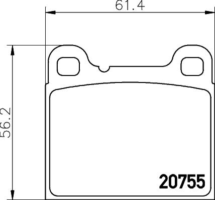 HELLA PAGID 8DB 355 008-801 - Brake Pad Set, disc brake autospares.lv