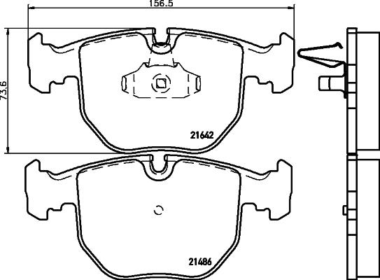 HELLA PAGID 8DB 355 008-281 - Brake Pad Set, disc brake autospares.lv