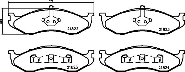 HELLA PAGID 8DB 355 008-231 - Brake Pad Set, disc brake autospares.lv