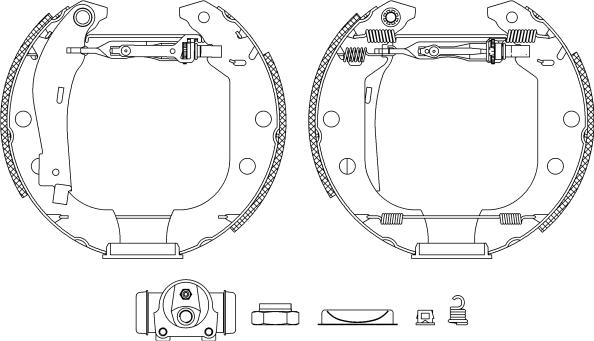 HELLA PAGID 8DB 355 003-951 - Brake Shoe Set autospares.lv