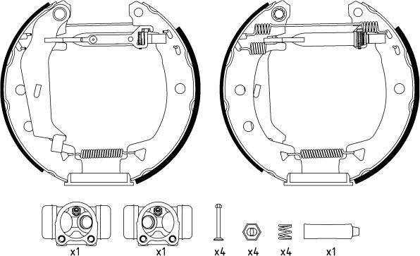 HELLA PAGID 8DB 355 003-821 - Brake Shoe Set autospares.lv