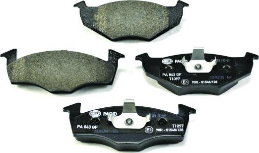 HELLA PAGID 8DB 355 007-911 - Brake Pad Set, disc brake autospares.lv