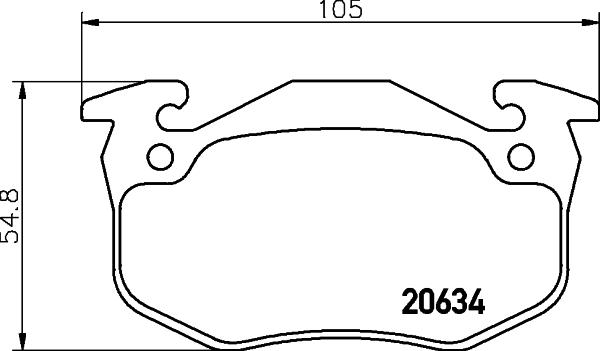 HELLA PAGID 8DB 355 007-661 - Brake Pad Set, disc brake autospares.lv