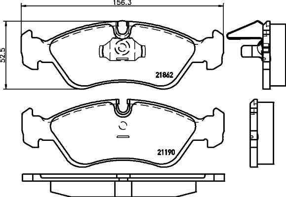 HELLA PAGID 8DB 355 007-761 - Brake Pad Set, disc brake autospares.lv