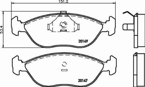 HELLA PAGID 8DB 355 007-781 - Brake Pad Set, disc brake autospares.lv