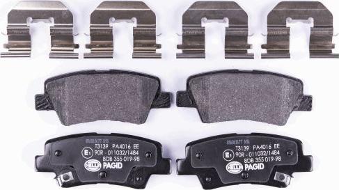 HELLA PAGID 8DB 355 019-981 - Brake Pad Set, disc brake autospares.lv