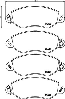 HELLA PAGID 8DB 355 019-451 - Brake Pad Set, disc brake autospares.lv