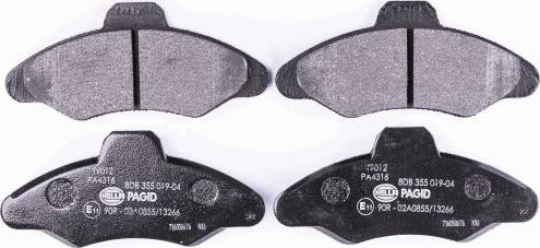 HELLA PAGID 8DB 355 019-041 - Brake Pad Set, disc brake autospares.lv