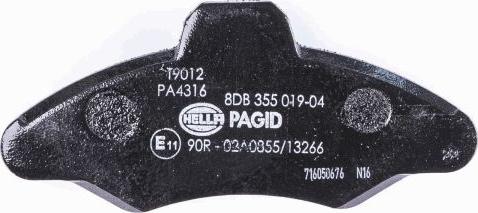 HELLA PAGID 8DB 355 019-041 - Brake Pad Set, disc brake autospares.lv