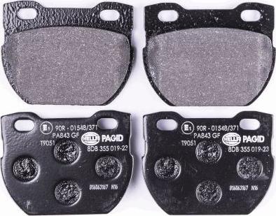 HELLA PAGID 8DB 355 019-231 - Brake Pad Set, disc brake autospares.lv