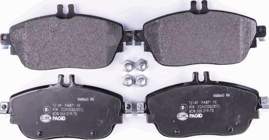 HELLA PAGID 8DB 355 019-721 - Brake Pad Set, disc brake autospares.lv