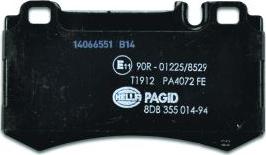 HELLA PAGID 8DB 355 014-941 - Brake Pad Set, disc brake autospares.lv