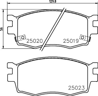 HELLA PAGID 8DB 355 014-921 - Brake Pad Set, disc brake autospares.lv
