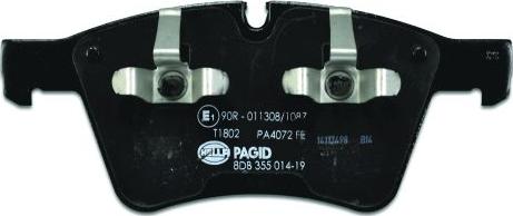 HELLA PAGID 8DB 355 014-191 - Brake Pad Set, disc brake autospares.lv