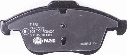 HELLA PAGID 8DB 355 014-801 - Brake Pad Set, disc brake autospares.lv