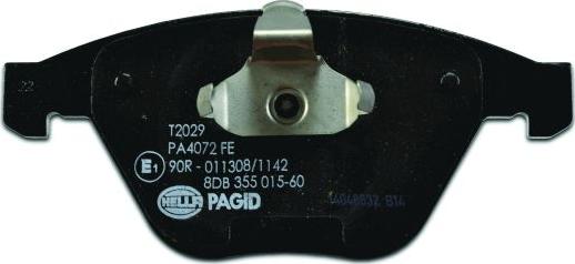 HELLA PAGID 8DB 355 015-601 - Brake Pad Set, disc brake autospares.lv