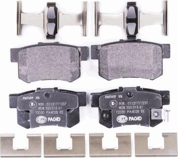 HELLA PAGID 8DB 355 015-611 - Brake Pad Set, disc brake autospares.lv