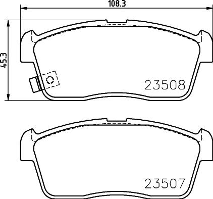 HELLA PAGID 8DB 355 015-071 - Brake Pad Set, disc brake autospares.lv