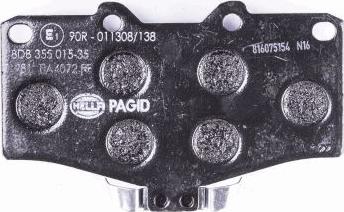 HELLA PAGID 8DB 355 015-351 - Brake Pad Set, disc brake autospares.lv