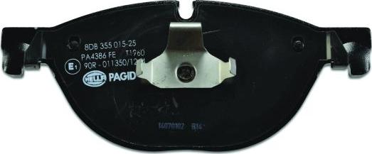 HELLA PAGID 8DB 355 015-251 - Brake Pad Set, disc brake autospares.lv