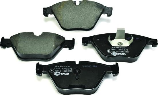 HELLA PAGID 8DB 355 015-261 - Brake Pad Set, disc brake autospares.lv