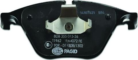 HELLA PAGID 8DB 355 015-261 - Brake Pad Set, disc brake autospares.lv