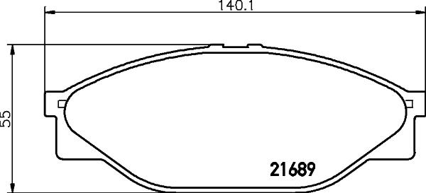 HELLA PAGID 8DB 355 016-411 - Brake Pad Set, disc brake autospares.lv