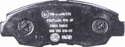 HELLA PAGID 8DB 355 016-511 - Brake Pad Set, disc brake autospares.lv